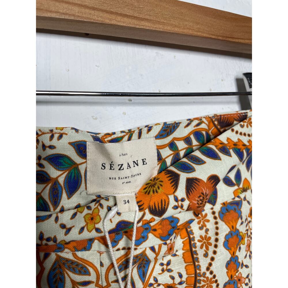 NEW Sezane Pantalon Baptisto Western Boheme Size 34 US 2 Pants High Rise - Picture 3 of 8